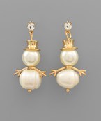 pearl snowmen earrings