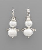 pearl snowmen earrings