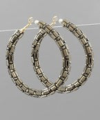 Baguette stone hoops