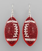 Crystal football earrings