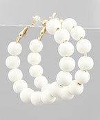 Clay ball hoop earring