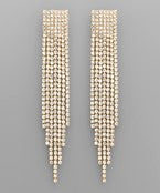 rhinestone square with long strands