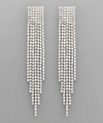 rhinestone square with long strands