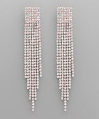 rhinestone square with long strands
