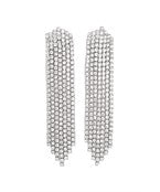 CZ 7 strand mini tassel earrings