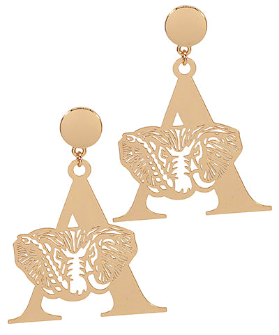 Filigree A Elephant Earrings