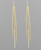 Dangle multiple strands with rhinestone strands