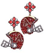 Glitter football helmets with jewel posts