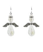 clear angel Christmas dangle earring