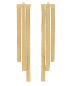 3 strand herringbone drop earrings
