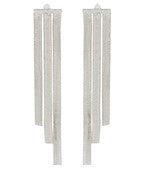 3 strand herringbone drop earrings