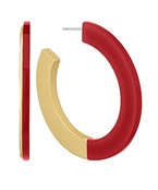 45mm half full hoops with red and gold