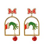 Grinch jewel earring