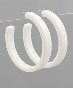 Thick acrylic open hoops