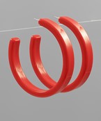 Thick acrylic open hoops