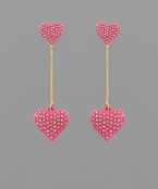 pave hearts with metal string