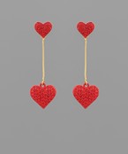 pave hearts with metal string