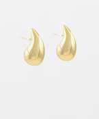 14 K gold dipped teardrop metal studs