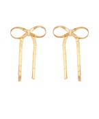 Snake chain bow 3 inch earring