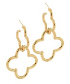 Double clover stainless steel open hoops