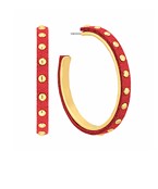 Dot station leather hoops
