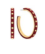 Dot station leather hoops