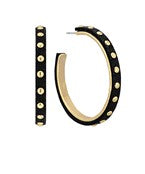 Dot station leather hoops