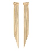 Snake chain tassel earrings