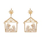 Nativity scene drop earrings