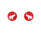 acrylic elephant stud earring