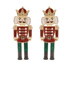 Glitter Nutcracker linked drop earrings