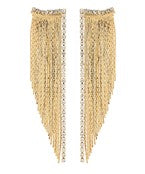 Rhinestone 90 degree then metal strands