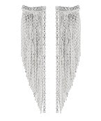 Rhinestone 90 degree then metal strands