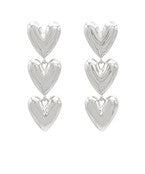 3 metal heart drop