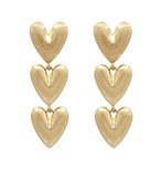 3 metal heart drop