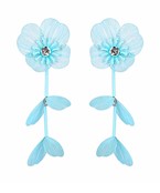 Metal flower with double leaves drop downs