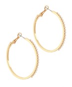 45 mm dotted pearl hoops