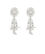 Cowboy hat studs with boot charms
