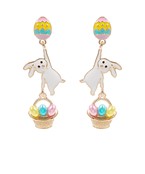 Bunny with basket Hanging from egg