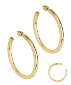 Cylinder back gold dipped 2" hoops