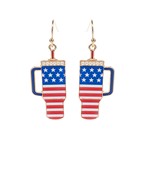 American flag tumbler earrings