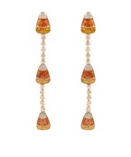 3 Candy corn rhinestone drop earrings