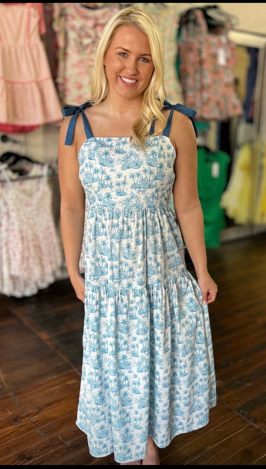 Toile elephant and tiger print maxi