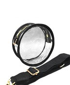 Clear circular bag with thick strap