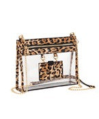 Clear purse with sunglass holder