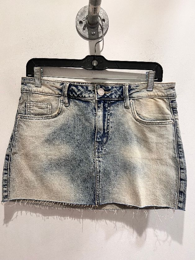 Micro Mini Denim skirt with raw hem