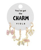 Ballon dog and multi charm set