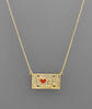 I LOVE STATE Plate Necklace