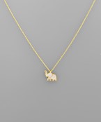 Gold dipped Elephant shell necklace
