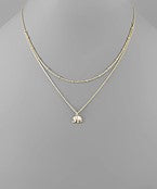 Stainless steel gold vacuum plated elephant necklace